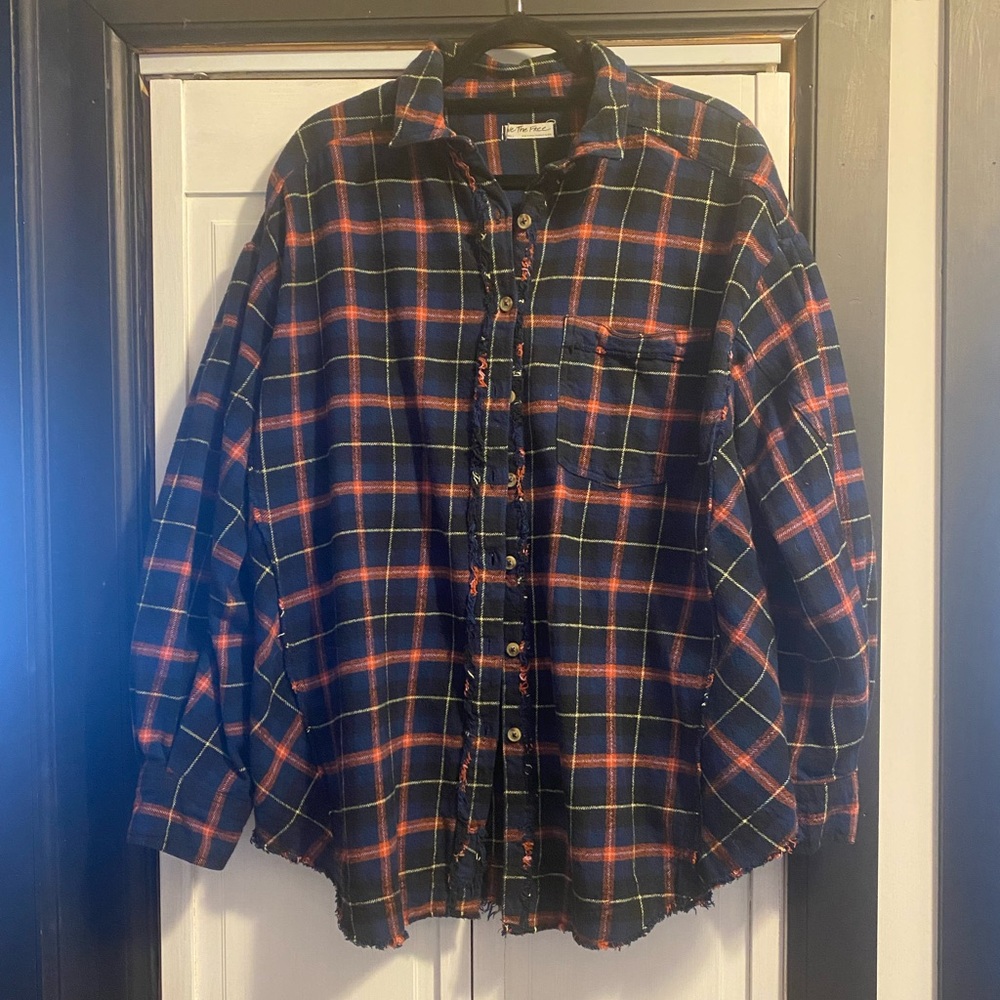 We The Free plaid oversized shirt in size small.